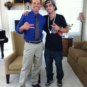 Lance Charnow and rapper Josbi on the set of his music video Doing It Right