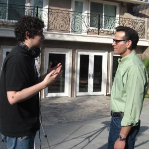 Lance Charnow on the set of Hollywood Revelations With director Jonny Espinoza
