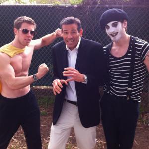 On the set of Choose Their Kill Lance Charnow as the latest victim of BRAD RADICAL and MIKO THE MIME!
