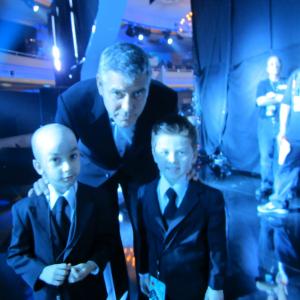 Adam Chernick with George Clooney at 2012 Critics Choice Awards