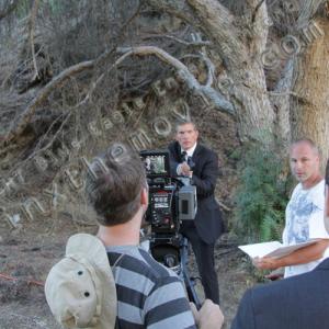 On set of SphinxGenesis with Director Christian Pichler