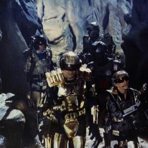 Tim Dunigan Peter MacNeill Jessica Steen SvenOle Thorsen and Maurice Dean Wint in Captain Power and the Soldiers of the Future 1987