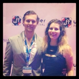 Director/Producer Nicolas Jacobi with Actress/Artist-ISnger/Songwriter and Scriptwriter Cole Phoenix at the 2012 (WFF) Whistler Film Festival.