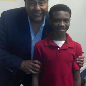 Justin on the set of ABCs TV show  What Would You Do? with John Quinones