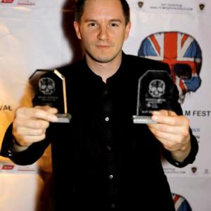 At the British Horror Film Festival collecting Best Film and Best Music for Art House Massacre