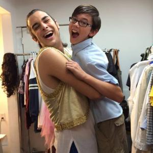 Joey with Joey Richter on set of 