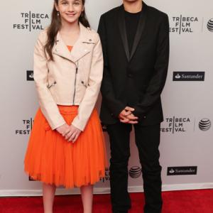 At the Premiere of Joss Whedon's In Your Eyes at the 2014 Tribeca Film Festival in NYC.