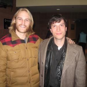 Actors Wyatt Russell Freddy and Ken Holmes Burglar after a screening of Cold in July at The Sundance Film Festival