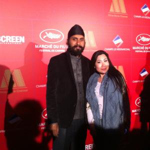 Cannes China Night Party Manjeet Singh with a Chinese Actress