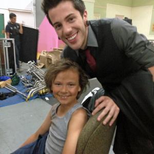 Mikey Effie with David Escamilla of Crown the Empire filming MEMORIES OF A BROKEN HEART music video