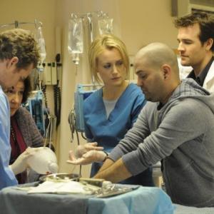 Still of James Van Der Beek, Guillermo Díaz, James Tupper and Taylor Schilling in Mercy (2009)