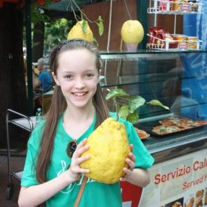 A giant lemon at a lemonade stand in Italy!
