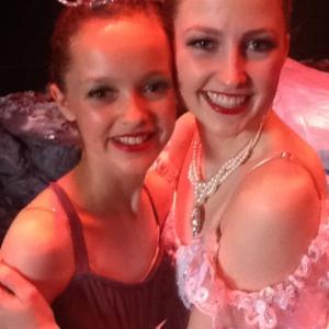 Brianna Beasley and Jessica Beck after a performance of Pearl