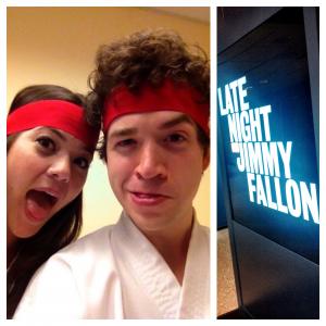 On set LATE NIGHT WITH JIMMY FALLON June 2013