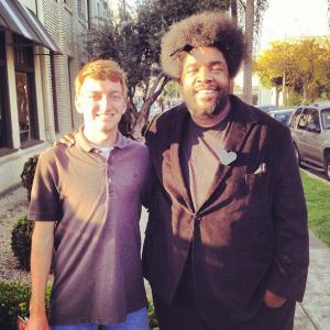 Questlove and Jack Blankenship on the streets of Los Angeles