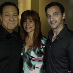 From left...Joe Piscopo,Suzanne Delaurentiis,Maxwell Ford on set of HOW SWEET IT IS