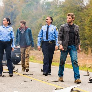 Still of Jeff Fahey Mike Vogel Colin Ford and Natalie Martinez in Under the Dome 2013