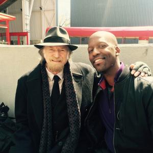 On set of FX's The Strain with actor David Bradley