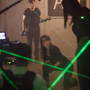 Erin Brown, directing on the set of 