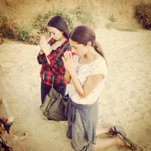 WriterDirector Addison Sandovals film shoot Running Under the Sun 2014 in Orange County with actressmodel Antonella Oliva