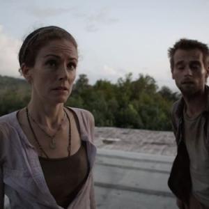 Still of Leslie Hope and Joe Anderson in The River 2012