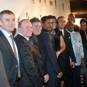 The cast, director Jeb Stuart, and writer Tim Tyson of Blood Done Sign My Name