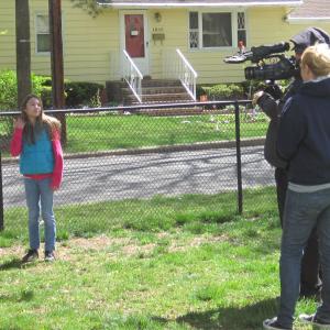 Kylie on the set of Frenemies (Investigation Discovery Channel) with DP Tom Donatelli, grip Jason Duffett & field producer Katie White.