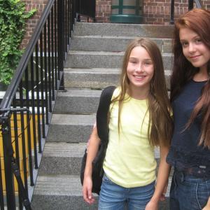 Kylie & Isabella Riley on the set of Wild Eyes.