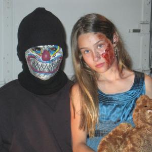 Kylie with her father Alex Kruz filming Nightmares