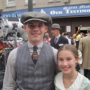 Kylie with Richard Tuohey on the set of HBO's Boardwalk Empire.