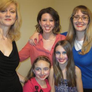Kylie with the cast of Sitting on Babies webseries -Jane Blass, writers/stars Brooke Jacob & Becky Whittemore, and Megan Trageser.