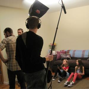 On the webseries set of The Real Babysitters of New York.