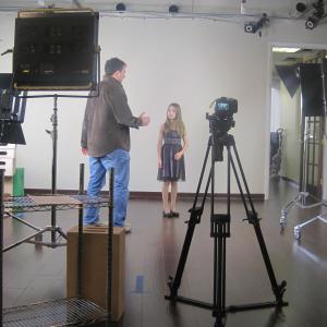 Kylie modeling for a spec commercial for Animated Storyboards
