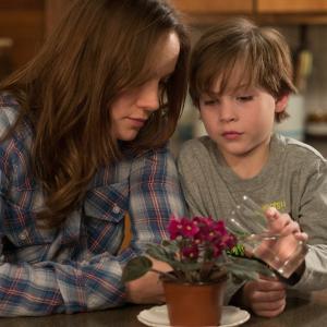 Still of Brie Larson and Jacob Tremblay in Room 2015