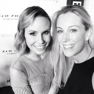 Keltie Knight and Britt Michaelian on red carpet for Vanity Fair event with The Insider