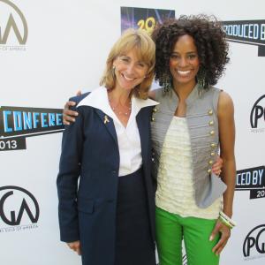 Actress Germany Kent with Host Diane Weisman