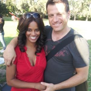 Germany Kent with Director/Actor Billy Jayne of Jayne Films at the Dannon Commercial Shoot