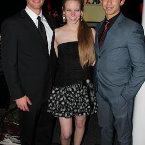 Zach Touchon, Chloe Lanier, and James DeWitt III at the SAG Awards party in Dallas,Tx.