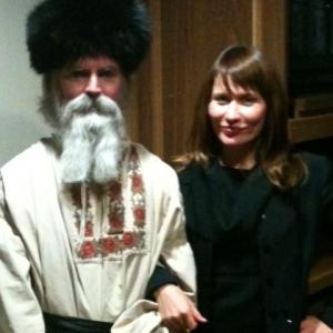 As a Russian Musician with Gouzalia Dewees from the set of Mr Sunshine November 2010