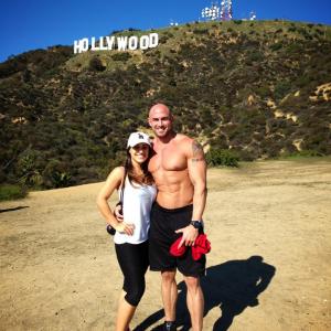 Aaron Williamson and Jessica Kairouz hiking in Hollywood.