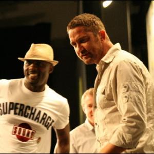 Gerard Butler and Idris Elba at event of RocknRolla 2008