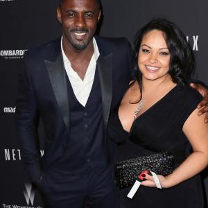Actor Idris Elba and girlfriend Naiyana Garth attend The Weinstein Companys 2014 Golden Globe Awards After Party