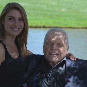On set of The Ultimate Legacy with Victoria Male and Brian Dennehy