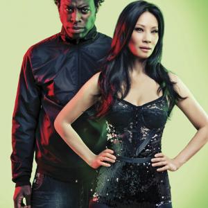 The Bullitts aka Jeymes Samuel with Lucy Liu for Q Magazine.