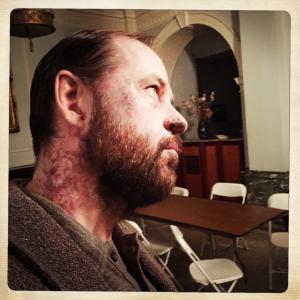 2 hours of makeup: bubonic plague stowaway; on the set of THE KNICK