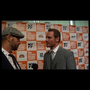 Mark Stefanik & Michael Fassbender, New York Film Festival 2012, SHAME red carpet premiere