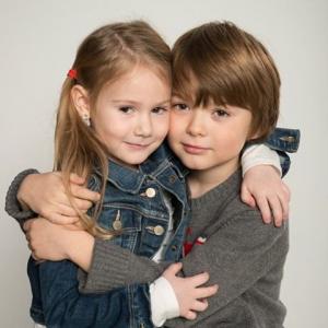Christian with his sister and Actor Ava Cooper