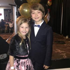 Christian and his sister and actor Ava Grace Cooper at the Joey Awards