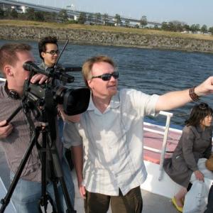 Filming in Tokyo Bay for 