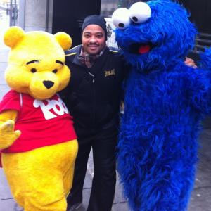 With the Sesame Street crew at Kauffman Astoria Studios in Queens NY